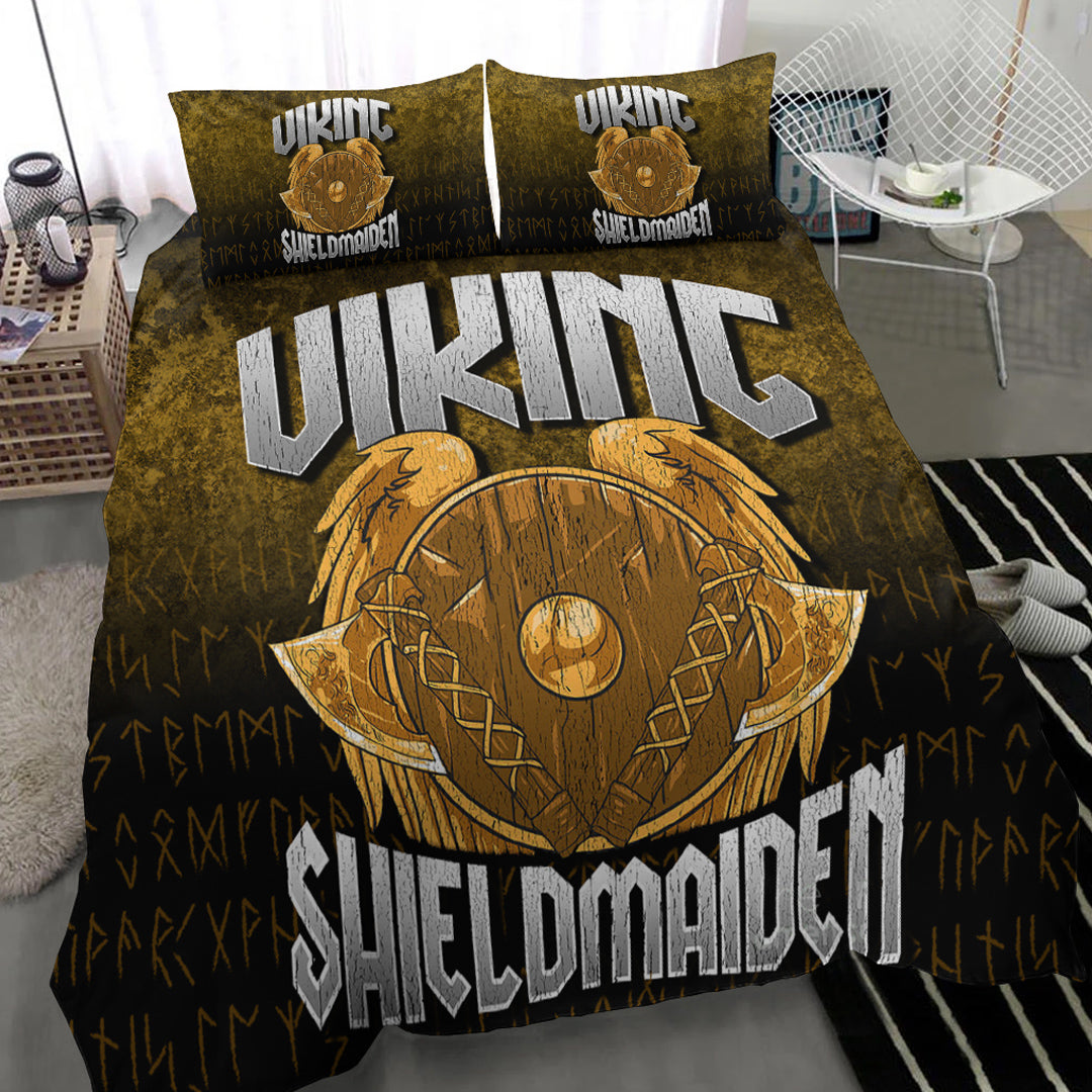 Viking Bedding Set Viking Shield Maiden Bedding Set RLT12 - Wonder Print Shop