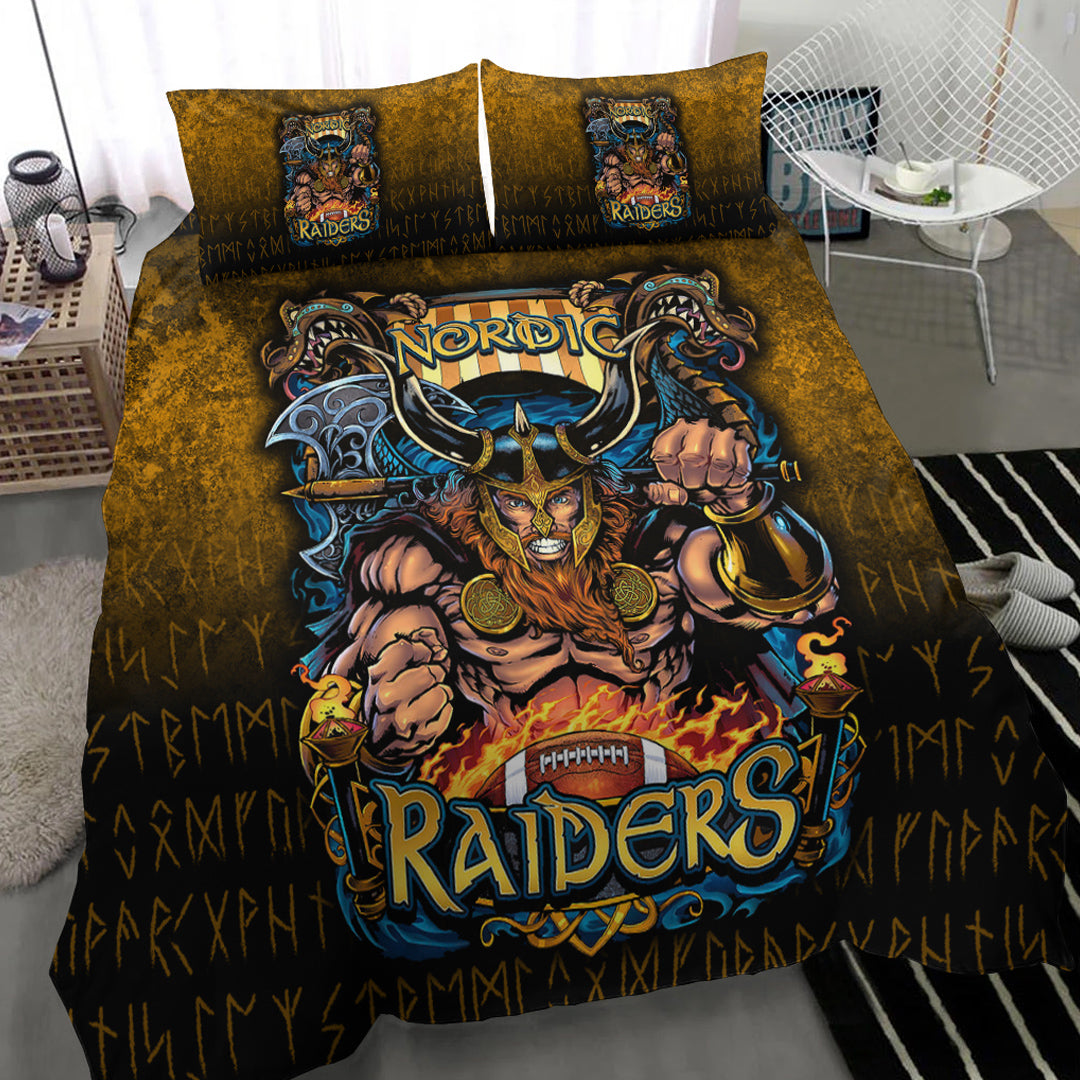 Viking Bedding Set Viking Nordic Raiders Bedding Set RLT12 - Wonder Print Shop