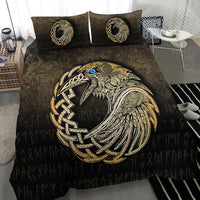 Viking Bedding Set Vikings Raven Gold Version Bedding Set RLT12 - Wonder Print Shop