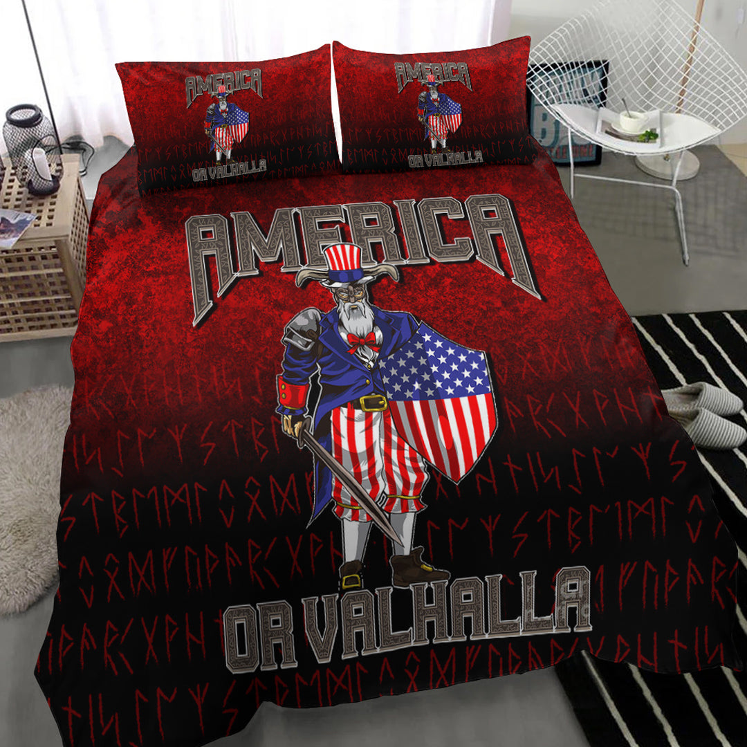 Viking Bedding Set America Or Valhalla Bedding Set RLT12 - Wonder Print Shop