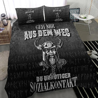 Viking Bedding Set Geh mir aus dem Weg du unnotiger Sozialkontakt Bedding Set RLT12 - Wonder Print Shop