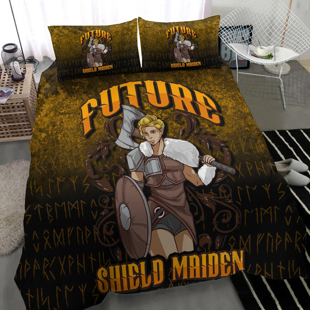 Viking Bedding Set Viking Future Shield Maiden Bedding Set RLT12 - Wonder Print Shop