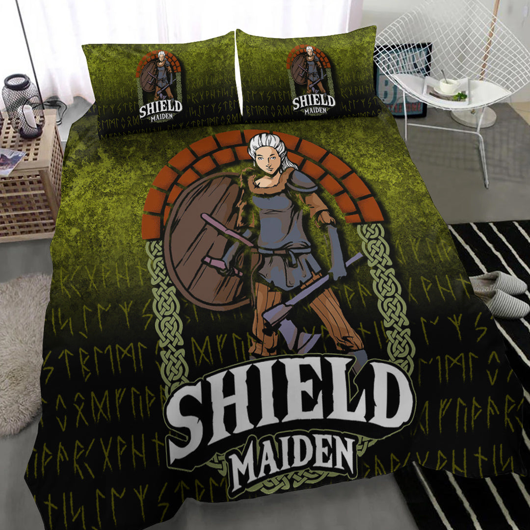 Viking Bedding Set Viking Shield Maiden Bedding Set RLT12 - Wonder Print Shop