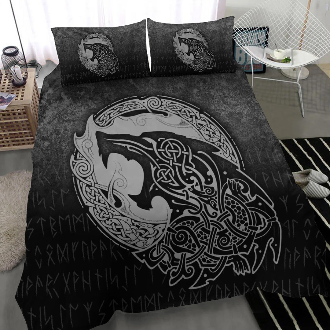 Viking Bedding Set Fenrir Viking 3D Tattoo Special Version Bedding Set RLT12 - Wonder Print Shop