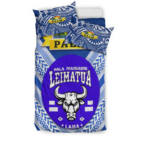 Mate Ma'a Tonga Bedding Set Leimatu'a Bulls Creative Style Blue NO.1 LT8 - Wonder Print Shop