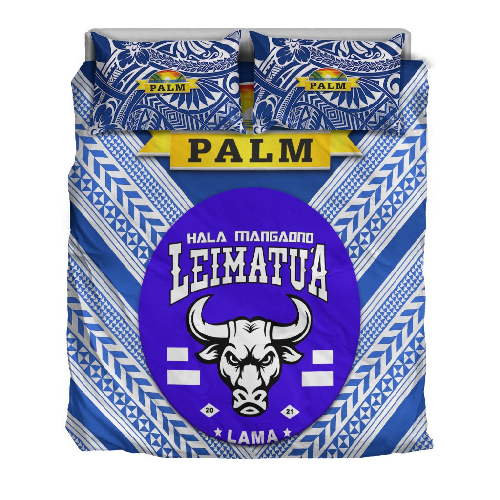 Mate Ma'a Tonga Bedding Set Leimatu'a Bulls Creative Style Blue NO.1 LT8 - Wonder Print Shop
