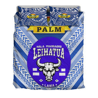 Mate Ma'a Tonga Bedding Set Leimatu'a Bulls Creative Style Blue NO.1 LT8 - Wonder Print Shop