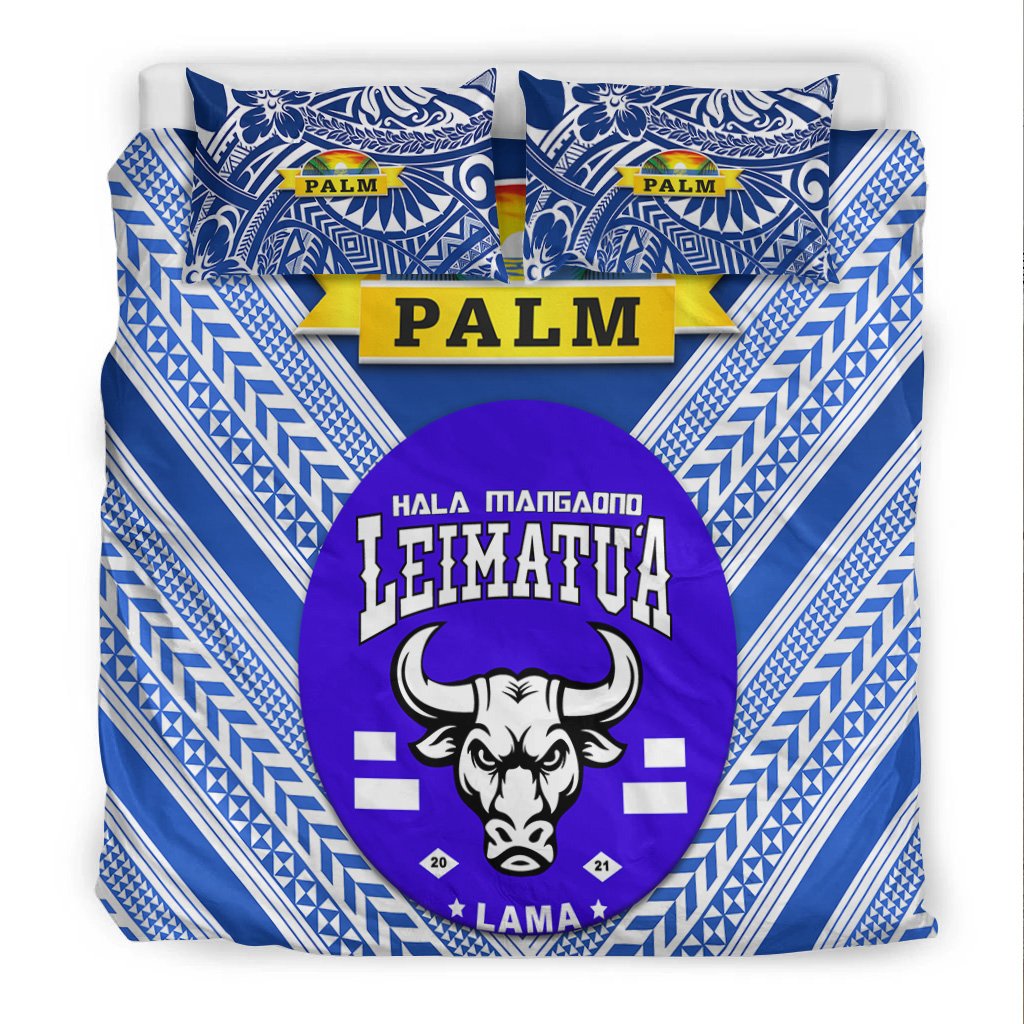 Mate Ma'a Tonga Bedding Set Leimatu'a Bulls Creative Style Blue NO.1 LT8 - Wonder Print Shop