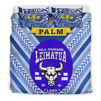 Mate Ma'a Tonga Bedding Set Leimatu'a Bulls Creative Style Blue NO.1 LT8 - Wonder Print Shop