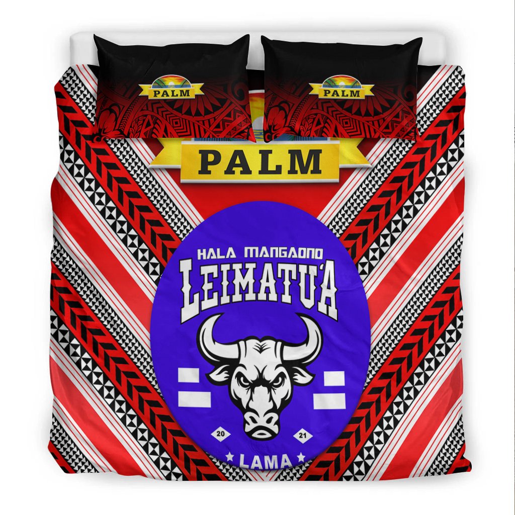 Mate Ma'a Tonga Bedding Set Leimatu'a Bulls Creative Style Red NO.1 LT8 - Wonder Print Shop