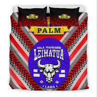 Mate Ma'a Tonga Bedding Set Leimatu'a Bulls Creative Style Red NO.1 LT8 - Wonder Print Shop