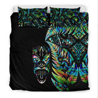 New Zealand Haka Rugby Maori Bedding Set Silver Fern Vibes Paua Shell LT8 - Wonder Print Shop