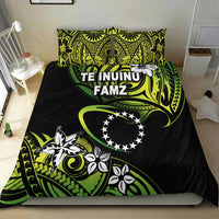 TE INUINU FAMZ Cook Islands Rugby Bedding Set Unique Vibes Green LT8 - Wonder Print Shop