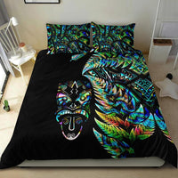New Zealand Haka Rugby Maori Bedding Set Silver Fern Vibes Paua Shell LT8 - Wonder Print Shop