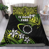 TE INUINU FAMZ Cook Islands Rugby Bedding Set Unique Vibes Green LT8 - Wonder Print Shop