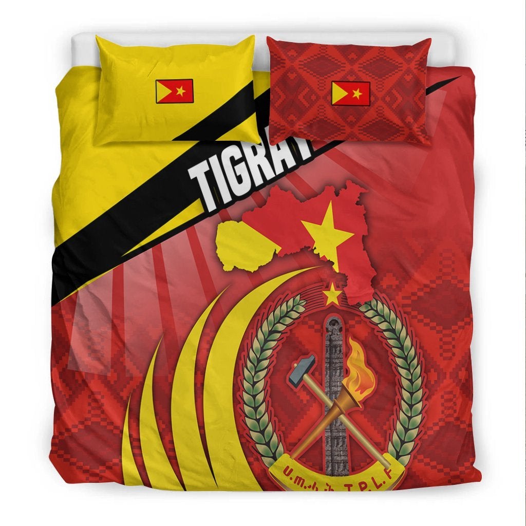 Tigray Bedding Set Coat Of Arms With Africa Pattern Special LT16 - Wonder Print Shop