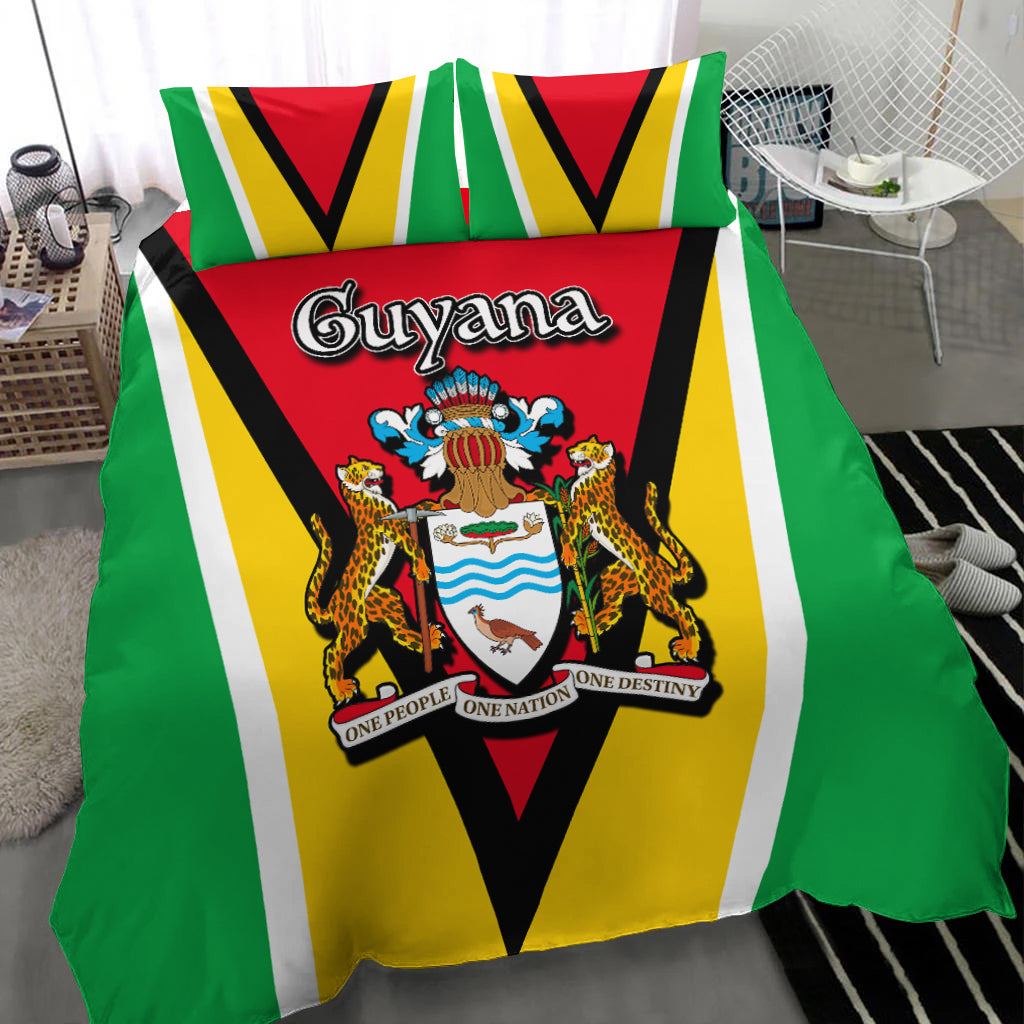 Guyana Bedding Set Flag Style LT6 - Wonder Print Shop