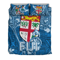 Fiji Bedding Set Tapa Patterns Blue Style LT6 - Wonder Print Shop