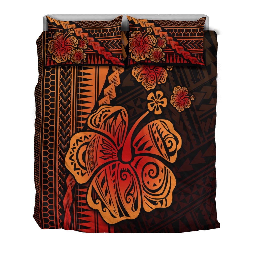 Polynesian Hibiscus Bedding Set Hawaiian Style No.1 LT6 - Wonder Print Shop