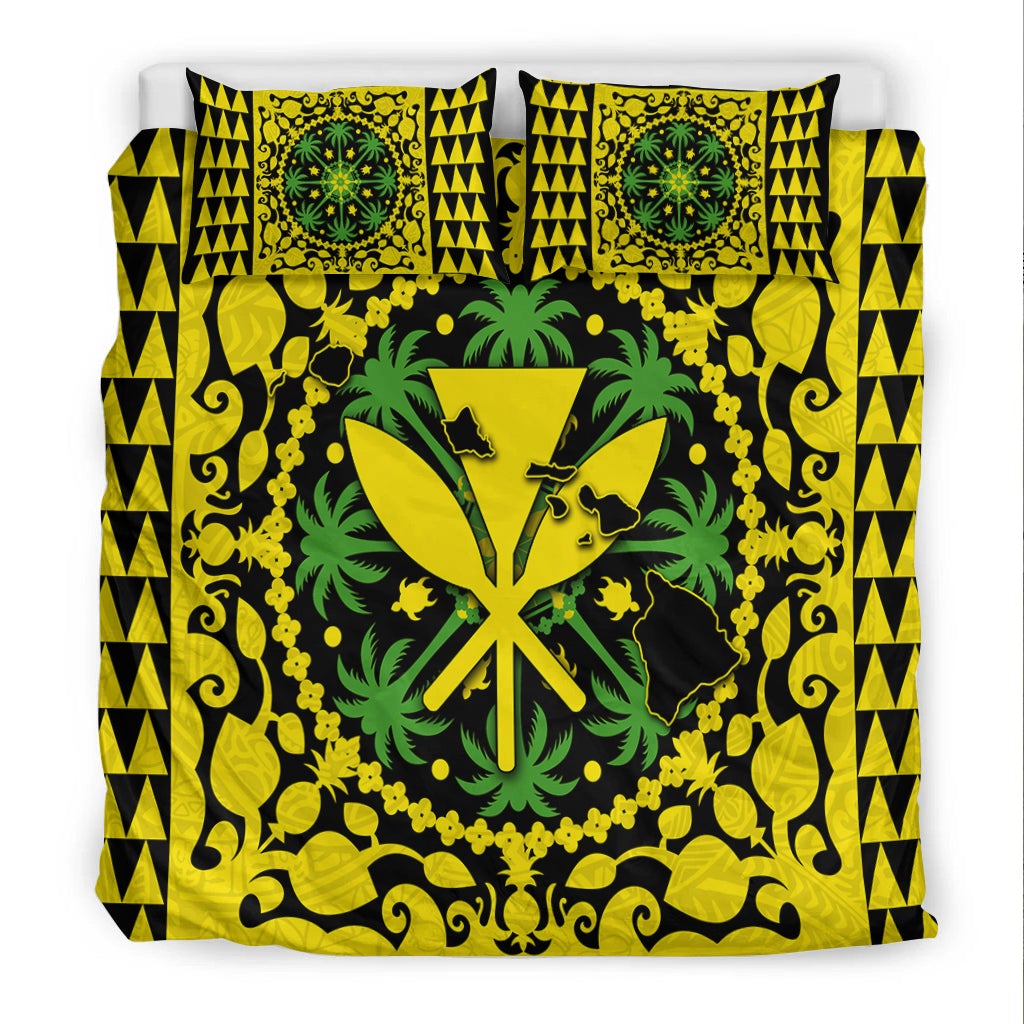 Hawaii Bedding Set Kanaka Maoli No.3 Yellow Style LT6 - Wonder Print Shop