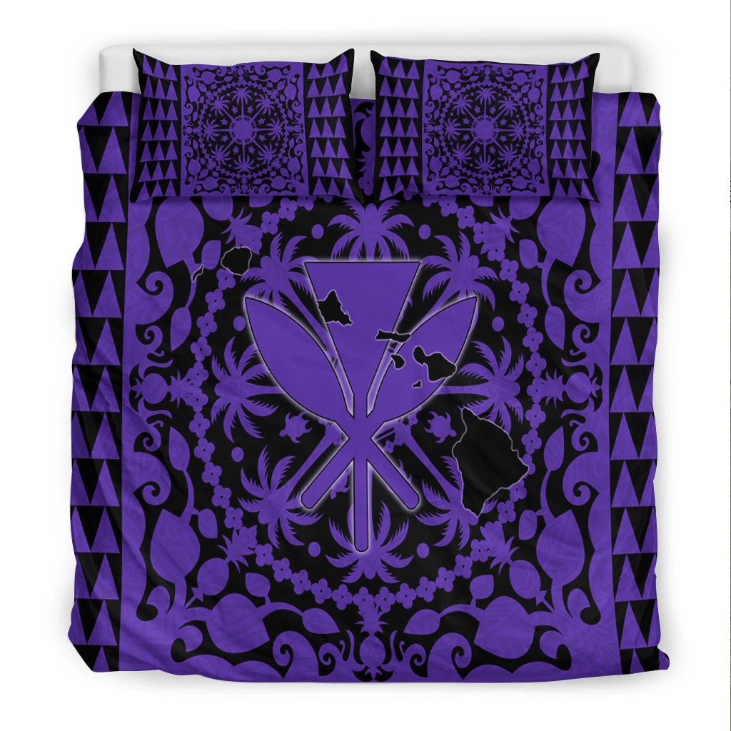 Hawaii Bedding Set Kanaka Maoli No.3 Purple Style LT6 - Wonder Print Shop