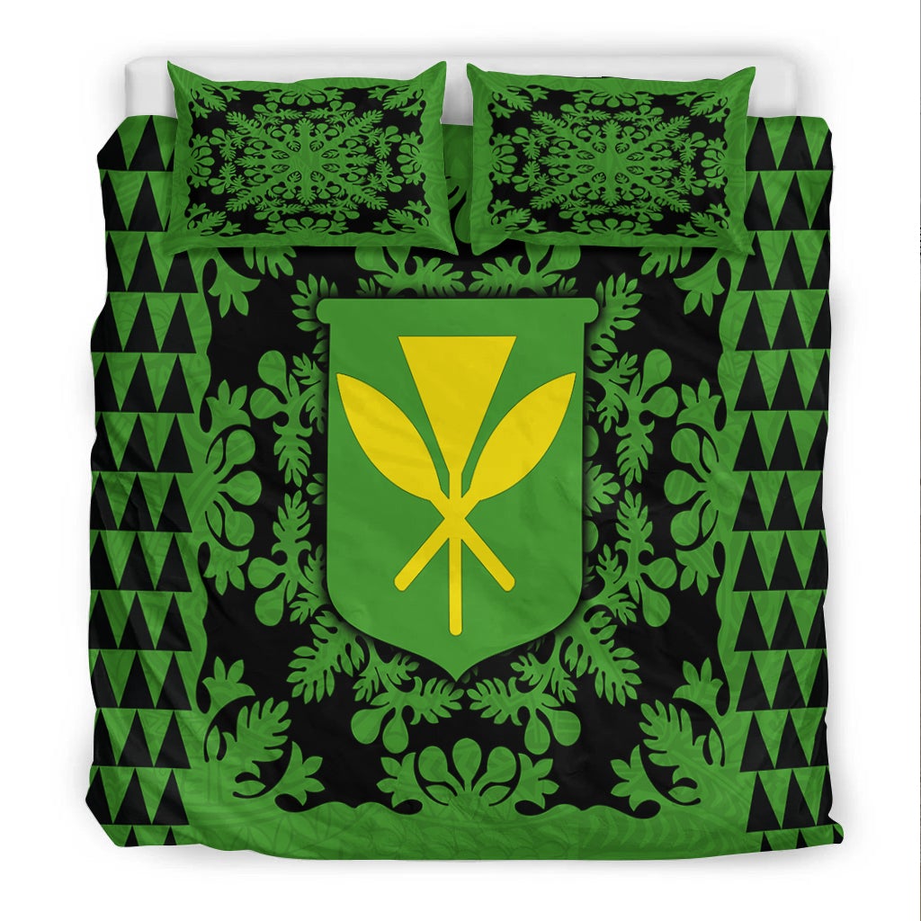 Hawaii Bedding Set Kanaka Maoli No.2 Green Style LT6 - Wonder Print Shop