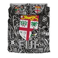 Fiji Bedding Set Tapa Patterns Black And White Style LT6 - Wonder Print Shop