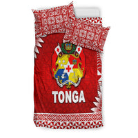 Tonga Coat Of Arms Bedding Set Simplified Version Red LT8 - Wonder Print Shop