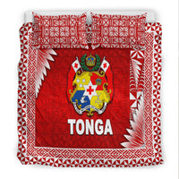Tonga Coat Of Arms Bedding Set Simplified Version Red LT8 - Wonder Print Shop
