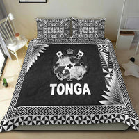 Tonga Coat Of Arms Bedding Set Simplified Version Black LT8 - Wonder Print Shop