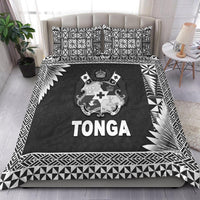 Tonga Coat Of Arms Bedding Set Simplified Version Black LT8 - Wonder Print Shop