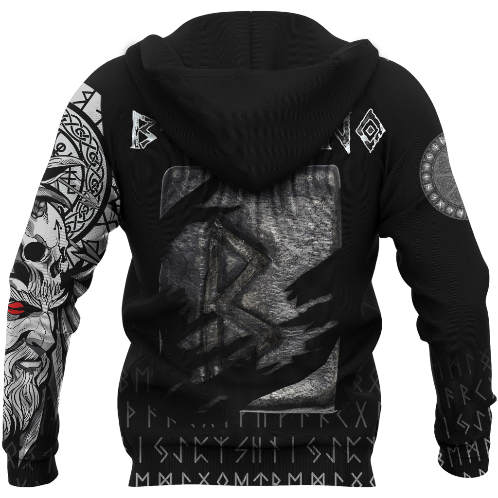 Viking Hoodie Berkano Norse Runes RLT12 - Wonder Print Shop