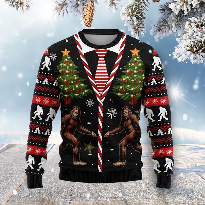Bigfoot Ugly Christmas Sweater - Wonder Print Shop
