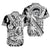 Fiji Coat Of Arms Matching Hawaiian Shirt And Dress Masi Tapa Mixed Palm Tree No1 Black Version LT9 - Wonder Print Shop