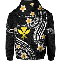 Custom Hawaii Hoodie Black Polynesian Line Style - Wonder Print Shop