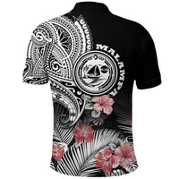 Malampa Province Vanuatu Polo Shirt Hibiscus Tribal Polynesian Tattoo Ver Black - Wonder Print Shop
