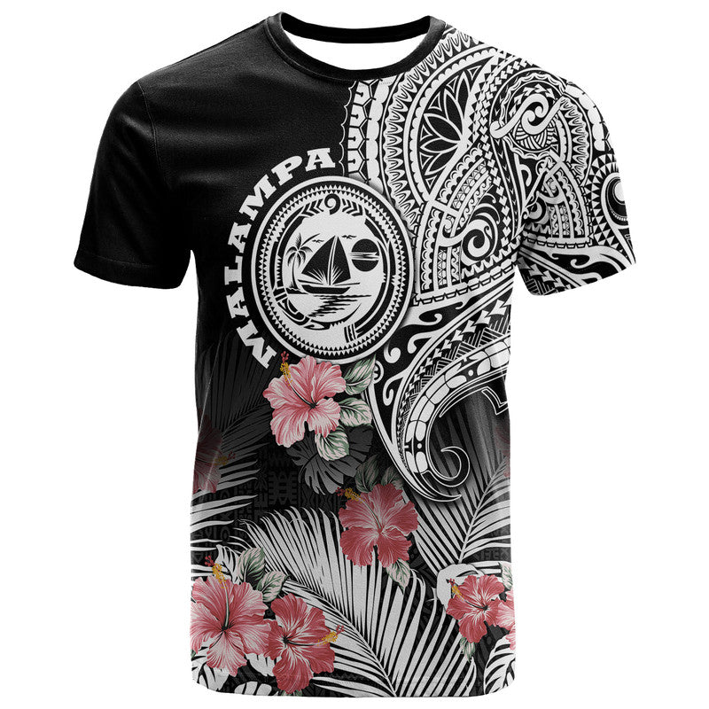 Vanuatu Malampa Province T Shirt Hibiscus Tribal Polynesian Tattoo Ver Black - Wonder Print Shop