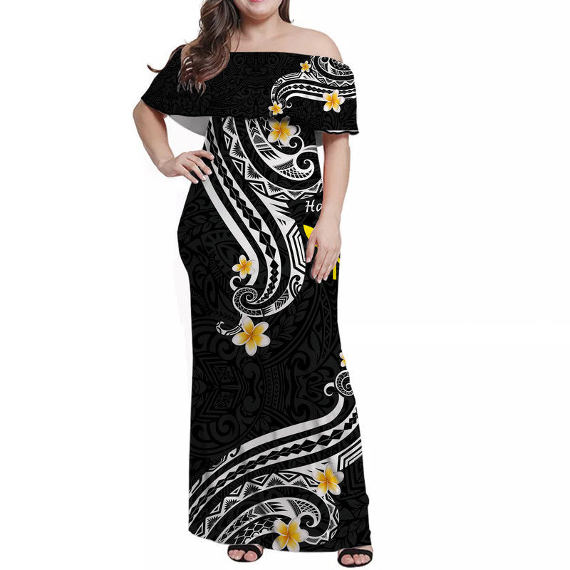 hawaii-women-off-shoulder-long-dress-black-polynesian-line-style
