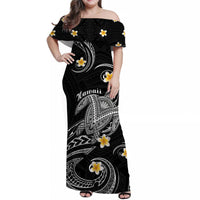 hawaii-women-off-shoulder-long-dress-hawaiian-turtle-plumeria-mixed-polynesian-black-style