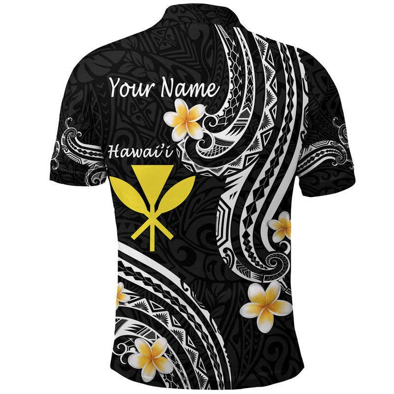 Custom Hawaii Polo Shirt Black Polynesian Line Style - Wonder Print Shop