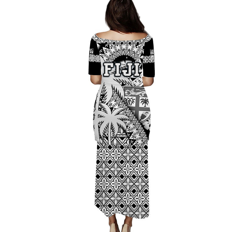 fiji-coat-of-arms-puletasi-dress-masi-tapa-mixed-palm-tree-no1-black-version