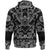 Viking Hoodie Black Raven with Bandana Paisley Style RLT12 - Wonder Print Shop