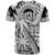 Fiji Coat Of Arms T Shirt Masi Tapa Mixed Palm Tree No1 Black Version - Wonder Print Shop