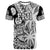 Custom Fiji Coat Of Arms T Shirt Masi Tapa Mixed Palm Tree No1 Black Version - Wonder Print Shop
