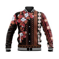 Custom Personalised Fiji Baseball Jacket Tagimoucia Mixed Black Tapa Style LT9 - Wonder Print Shop