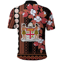 Fiji Polo Shirt Tagimoucia Mixed Black Tapa Style - Wonder Print Shop