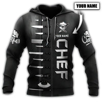 Black Chef Personalized Hoodie - Wonder Print Shop