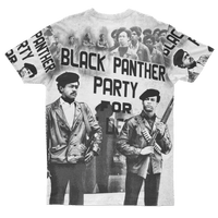 Black-and-white Black Panther Party T-shirt with “BLACK PANTHER PARTY” headline