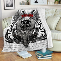 Viking Vegvisir Odin With Huginn And Muninn Blanket - LT2
