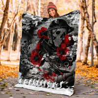 Skull Camo - U.S Army Undying Love For The Motherland Blanket - LT2